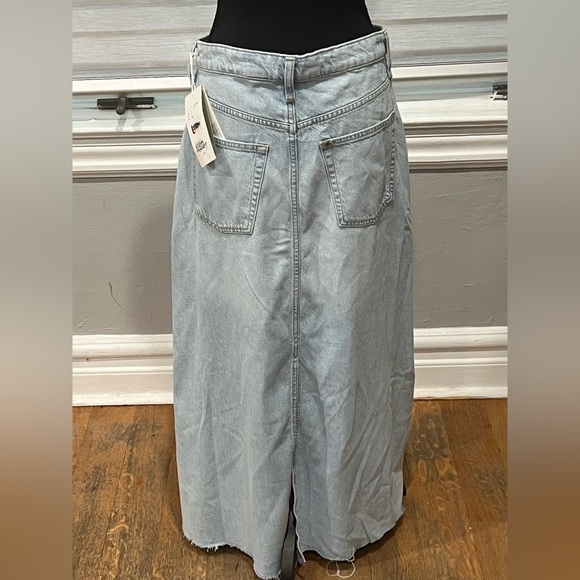 Hm light blue denim long skirt - Picture 4 of 12